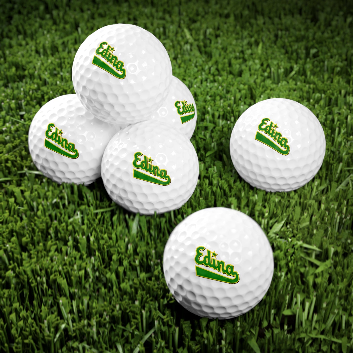 Edina Golf Balls - Set of 6 for Golf Enthusiasts