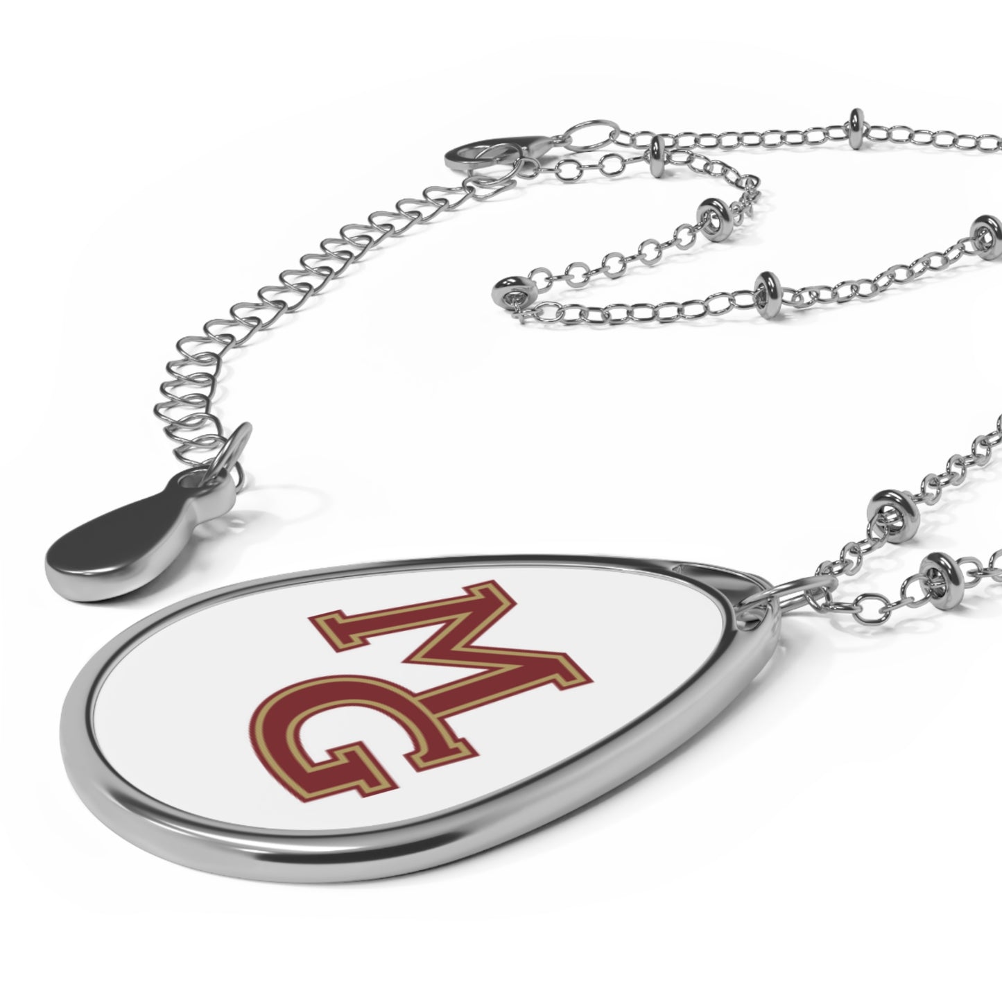 Maple Grove Crimson Oval Necklace
