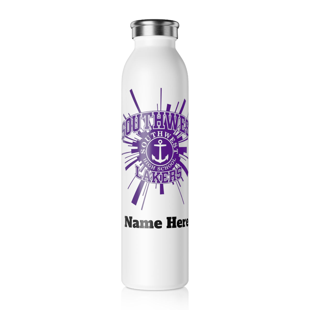 Minneapolis Southwest Lakers Slim Water Bottle — Stainless Insulated Bottle