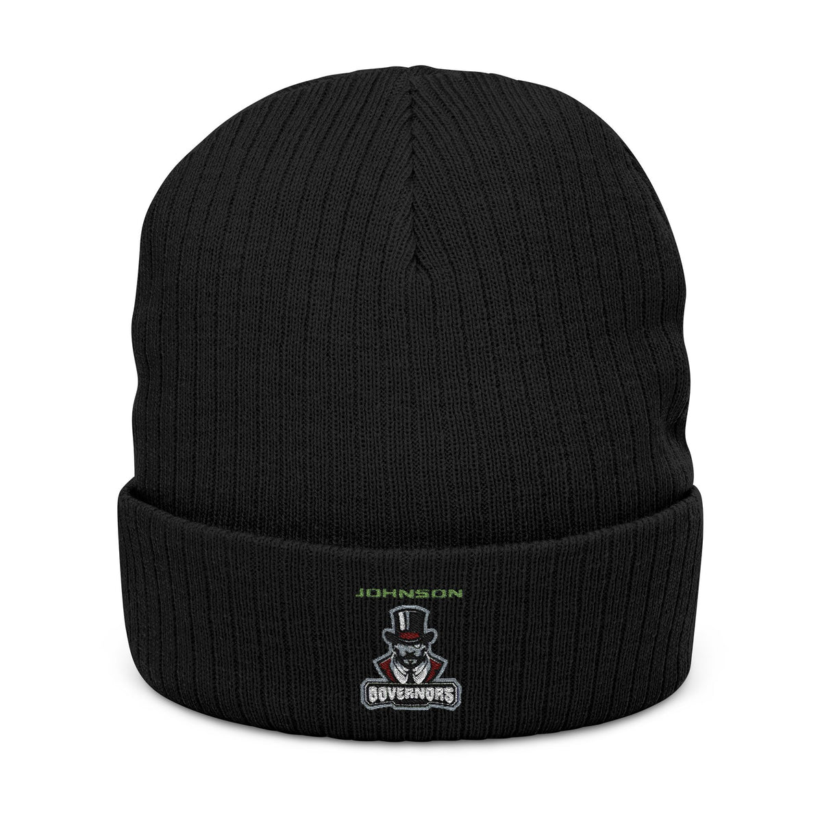 Saint Paul Johnson Governors Embroidered Ribbed Knit Beanie for Cold Weather Fun