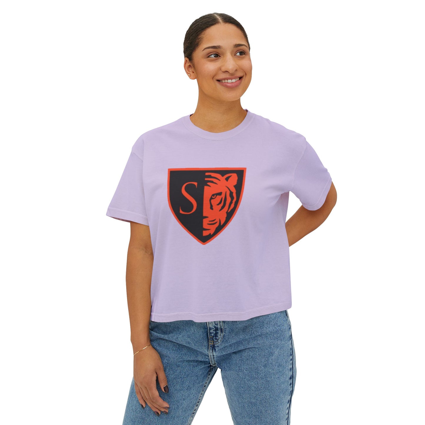Trendy Women's Boxy Tee with Minneapolis South Tigers Design