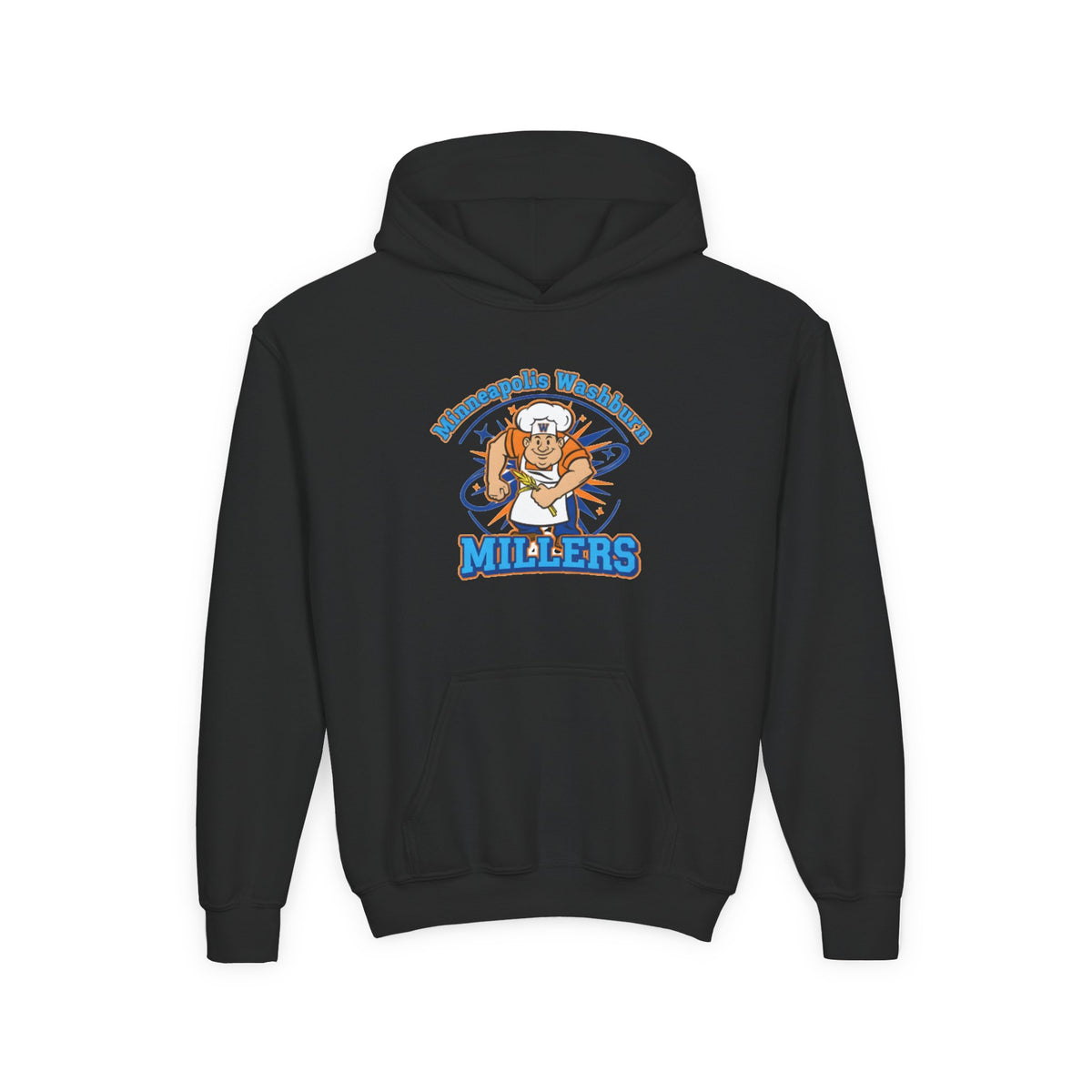 Minneapolis Washburn Millers Youth Heavy Blend Hooded Sweatshirt - Casual Comfort for Young Adventurers