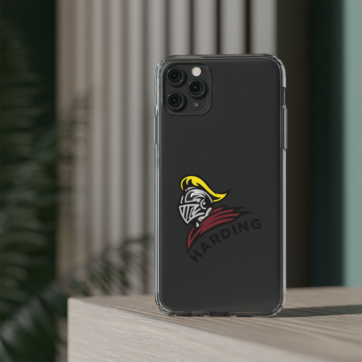 Clear Phone Case with Harding Logo