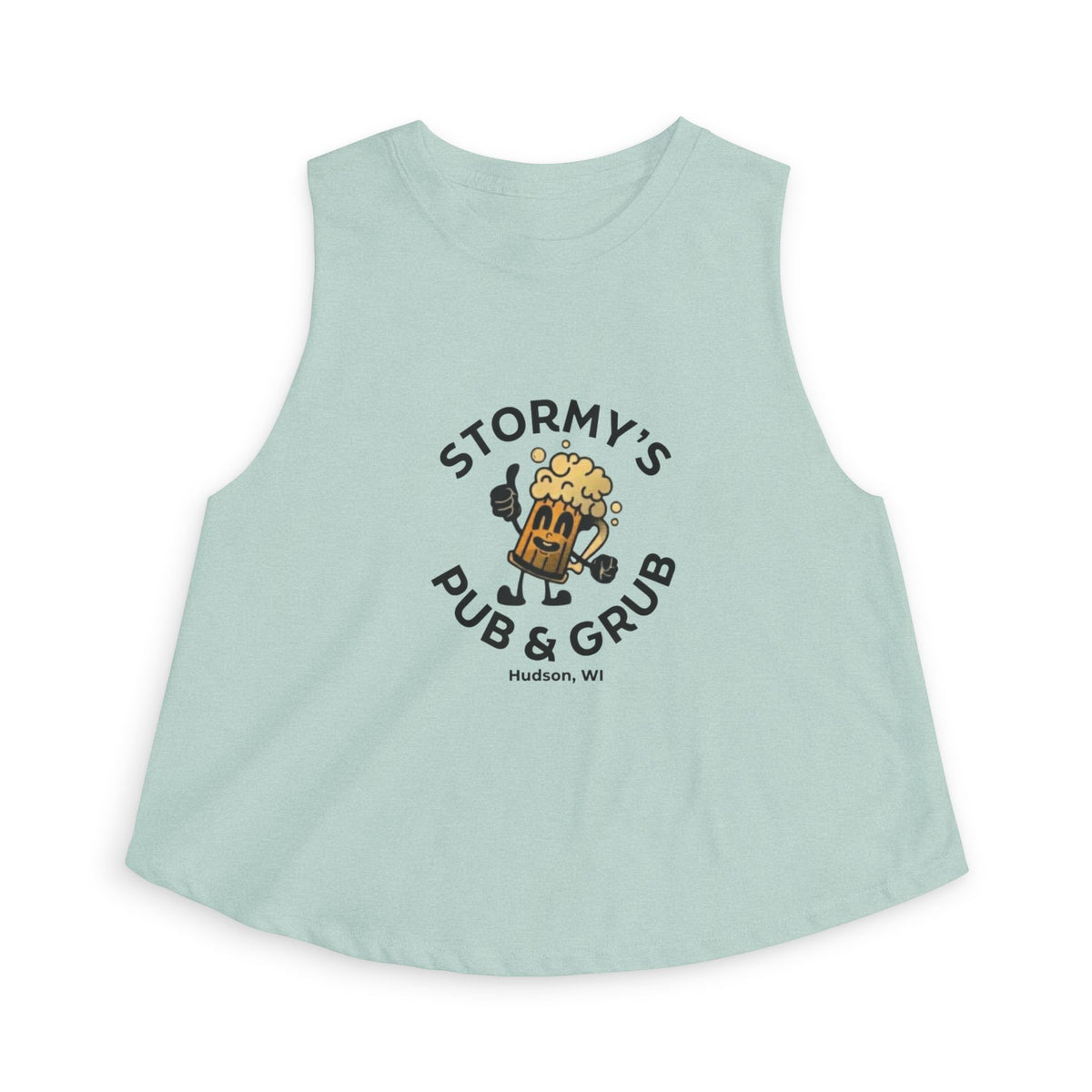 Pub & Grub Crop Top — Stormy's Beer Logo Women's Tank