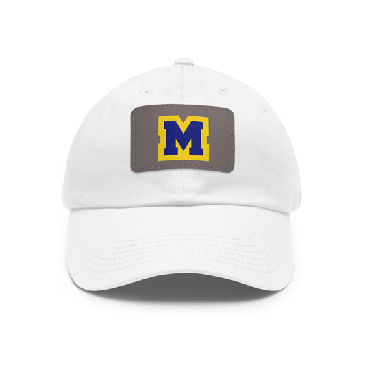 Mahtomedi Zephyrs M Leather Patch Dad Hat