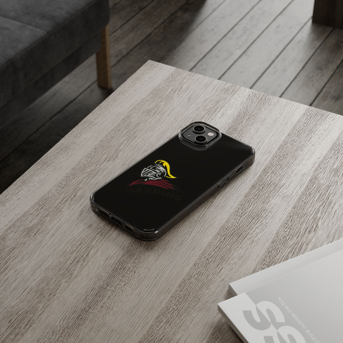Clear Phone Case with Harding Logo