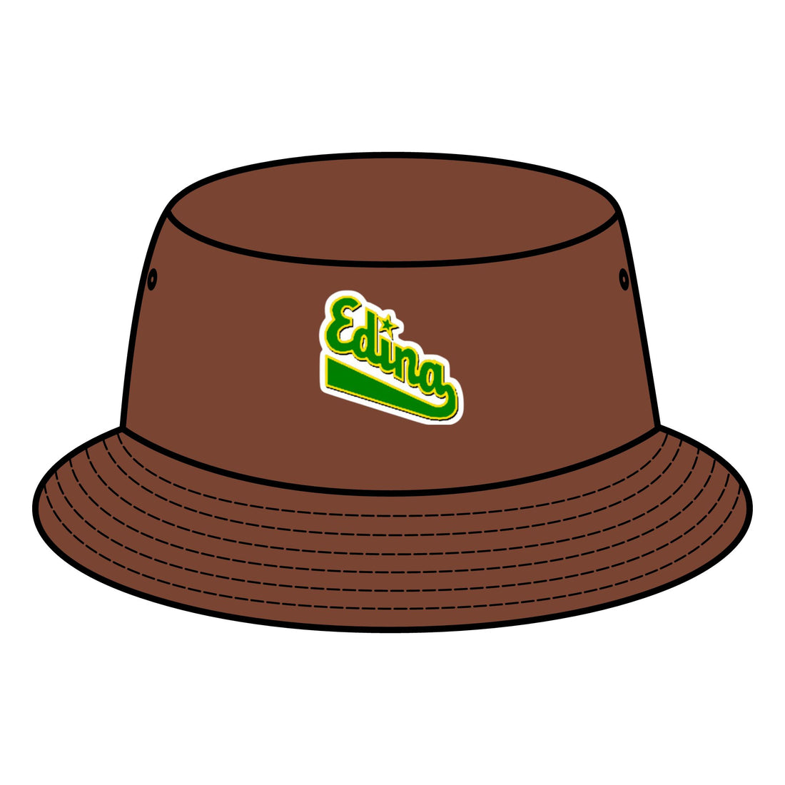 Edina Logo Bucket Hat - Stylish Sun Protection for Outdoor Lovers