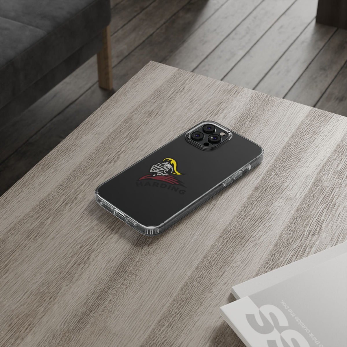 Clear Phone Case with Harding Logo