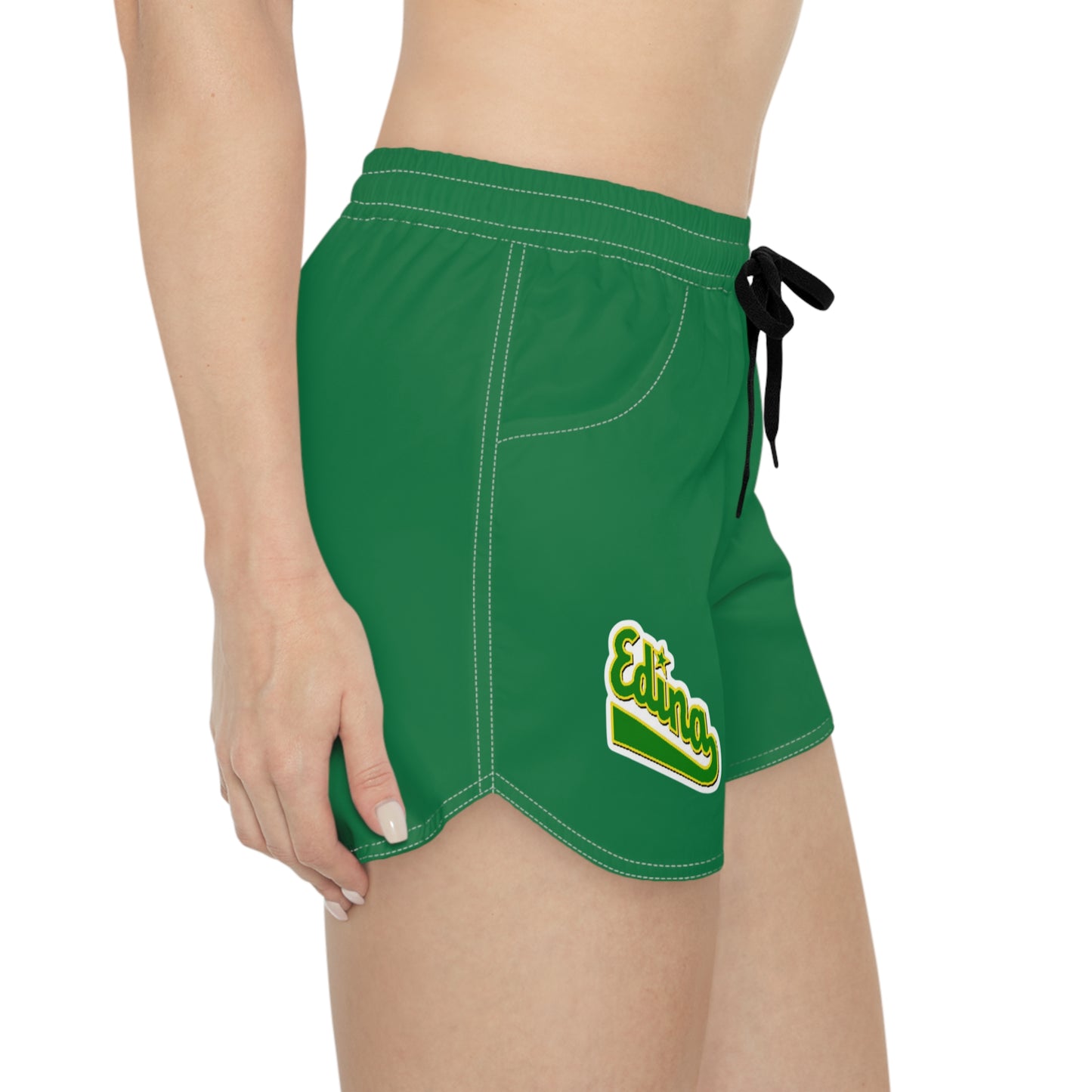Edina Hornets Comfortable Women's Green Casual Shorts - Perfect for Summer and Active Days
