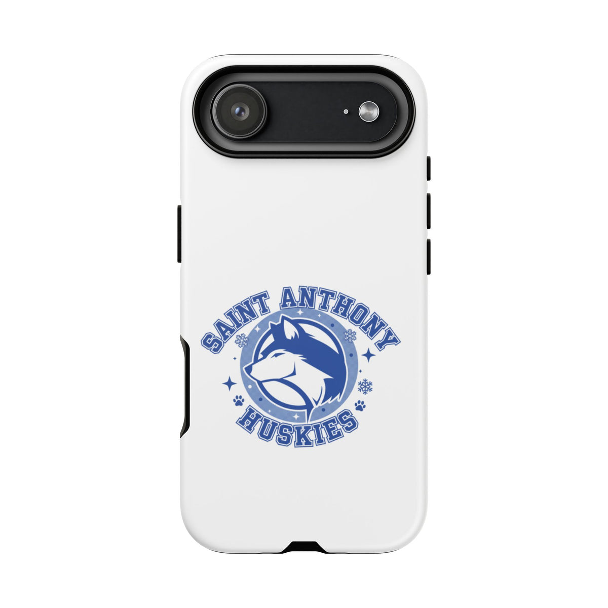 Saint Anthony Huskies Tough Phone Case — Protective White Phone Cover with Husky Logo
