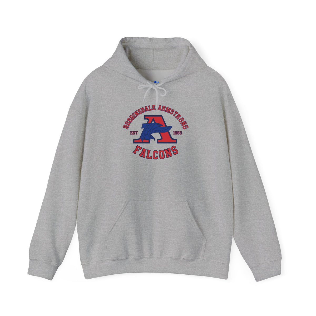 Falcons Athletic Crew Hoodie — Roundhill Armstrong Varsity Logo