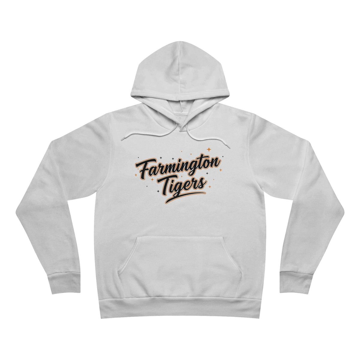 Farmington Tigers Retro Script Hoodie — School Spirit Pullover