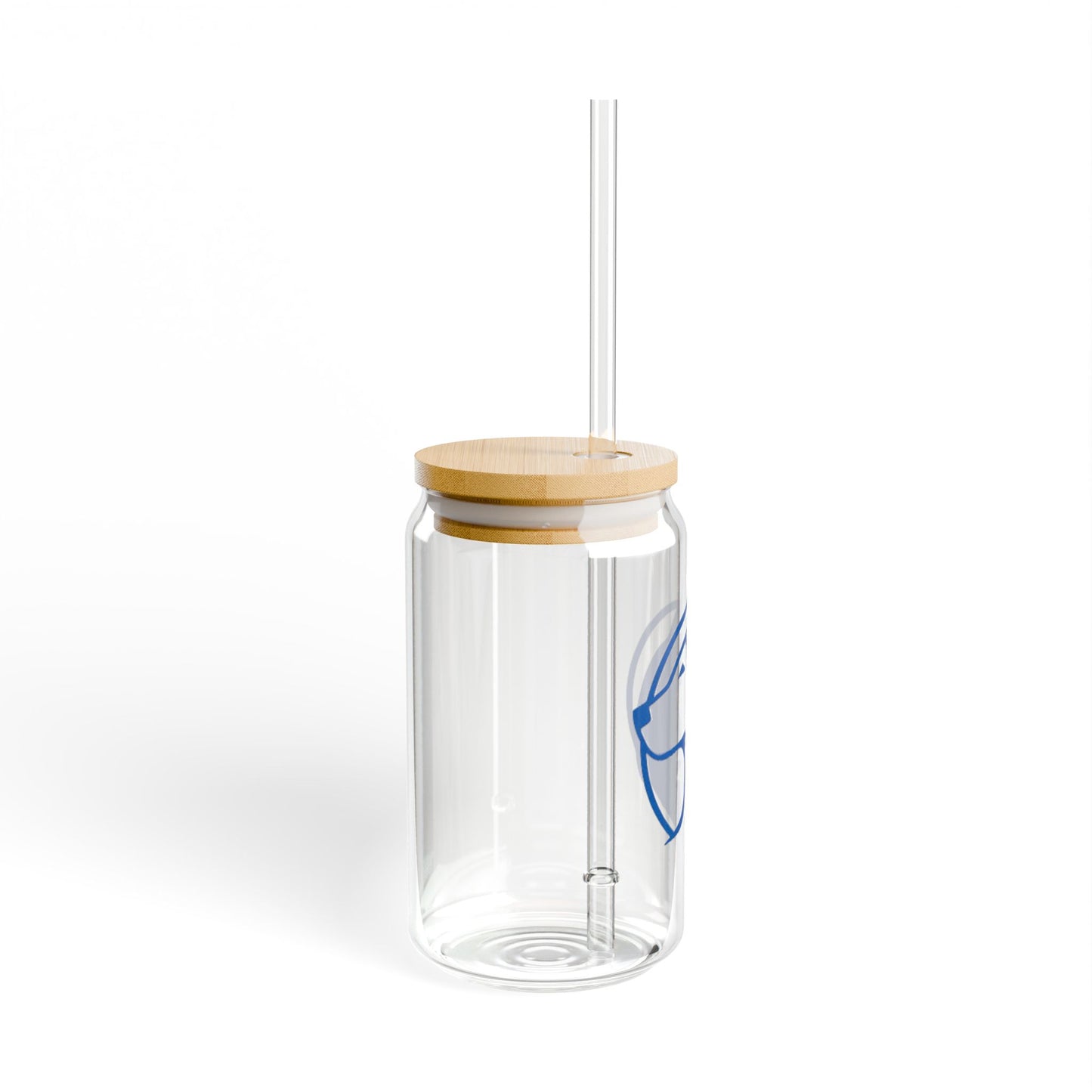 Saint Anthony Huskies Eco-Friendly 16oz Sipper Glass with Bamboo Lid - Perfect for Beverages on the Go!