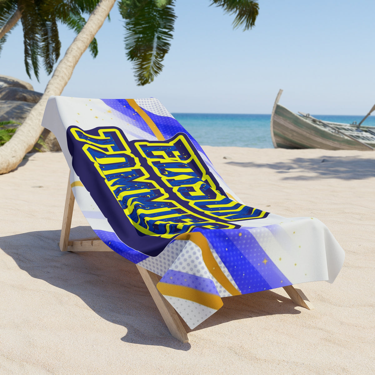 Edison Tommies Beach Towel — School Spirit Athletic Stripe Pool & Beach Towel