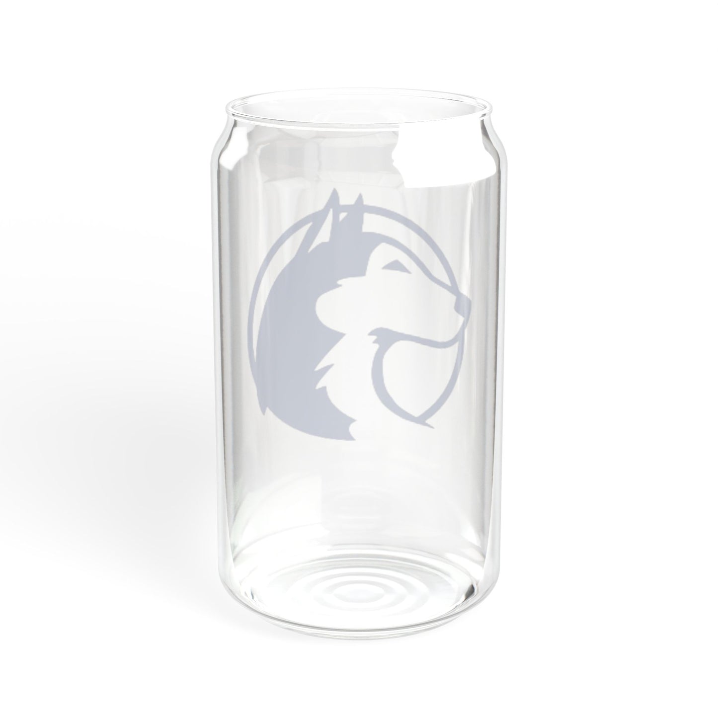 Saint Anthony Huskies Eco-Friendly 16oz Sipper Glass with Bamboo Lid - Perfect for Beverages on the Go!