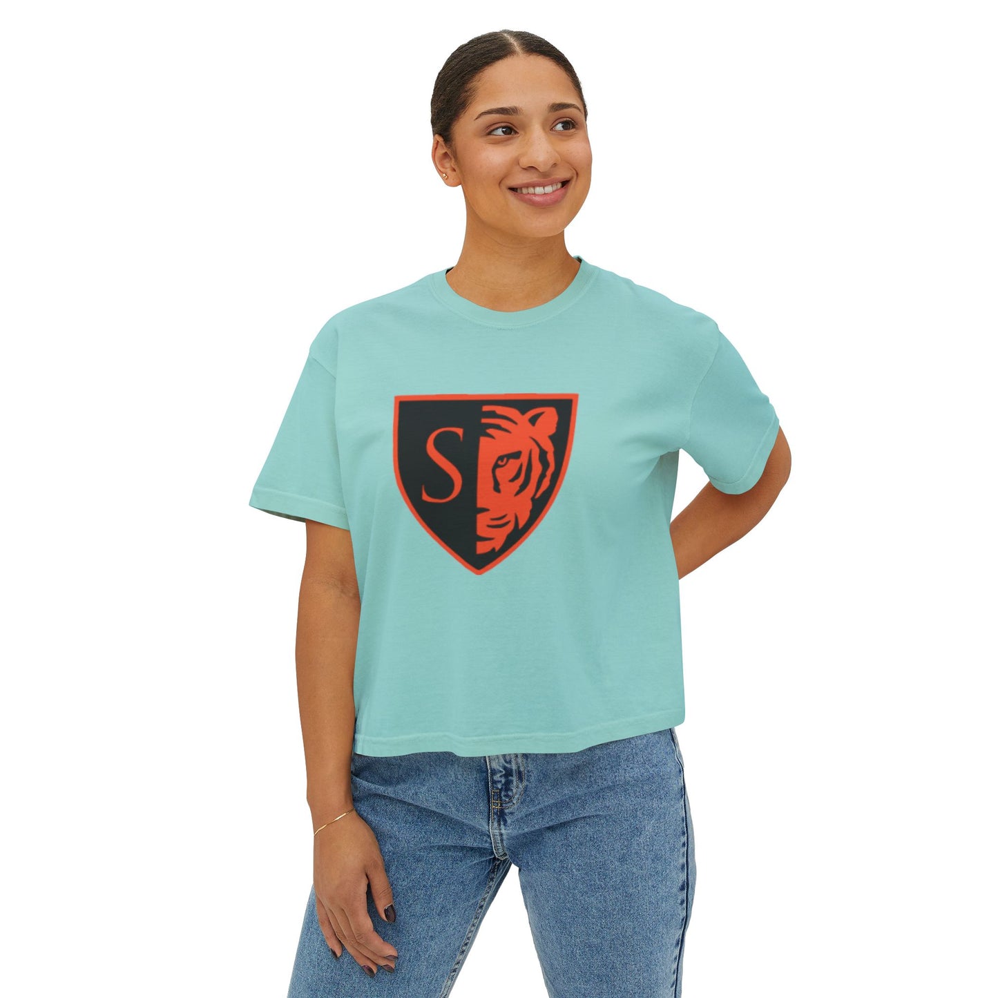 Trendy Women's Boxy Tee with Minneapolis South Tigers Design