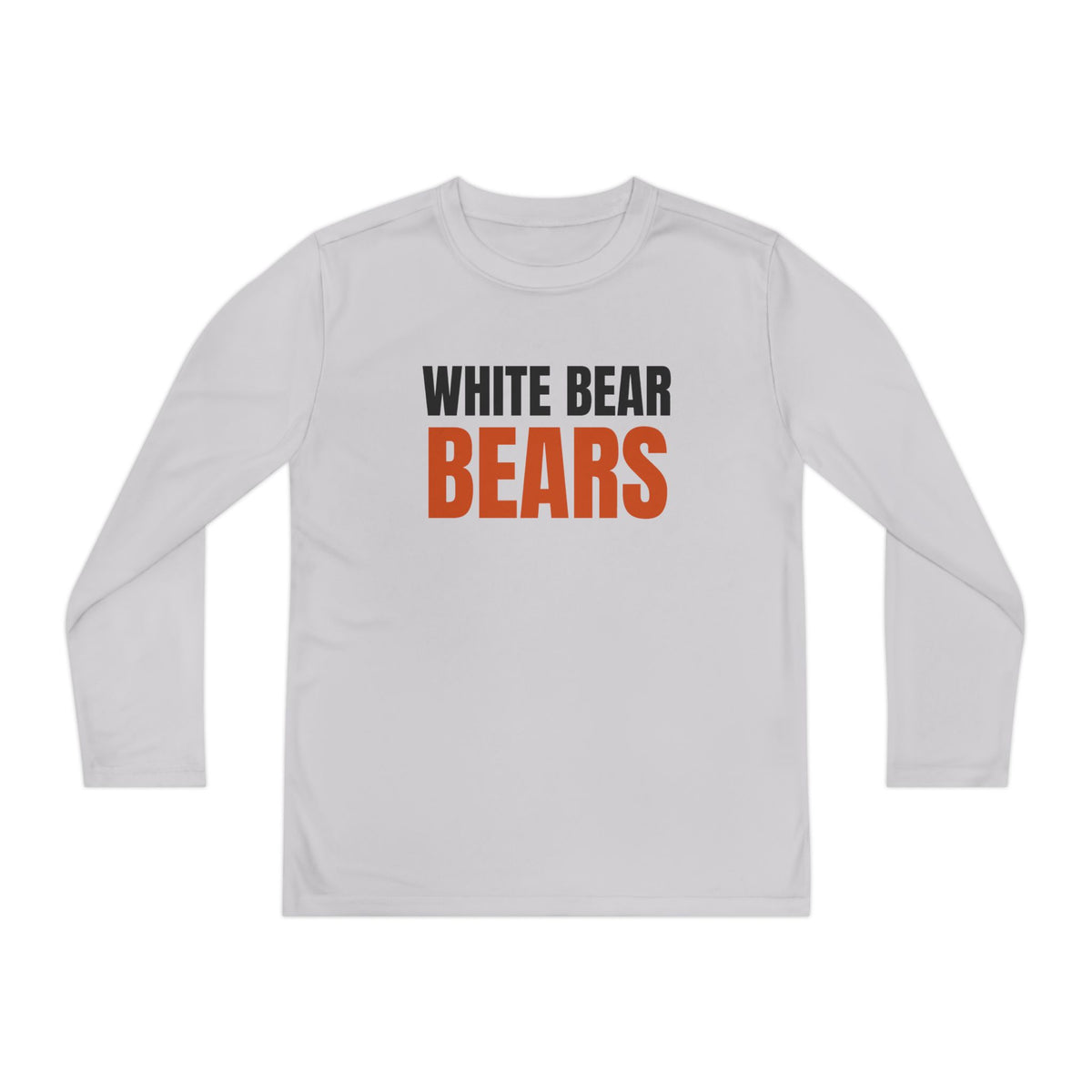 White Bear Bears Youth Long Sleeve Tee — School Sports Team Shirt