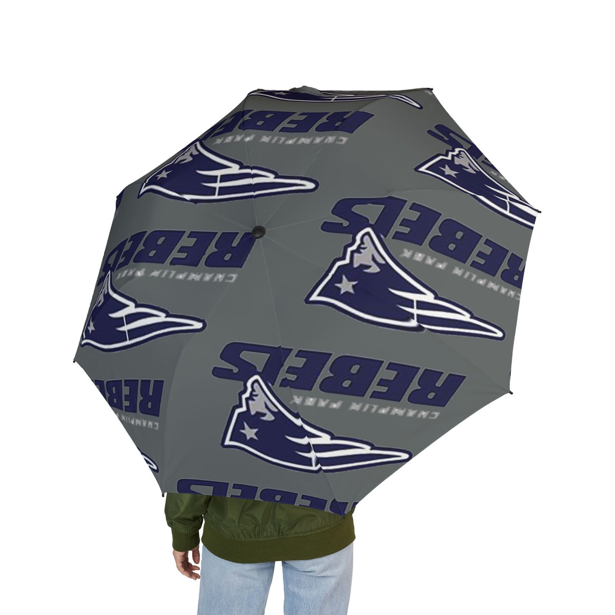 Champlin Park Rebels Stylish Foldable Umbrella - Compact Rain Protection
