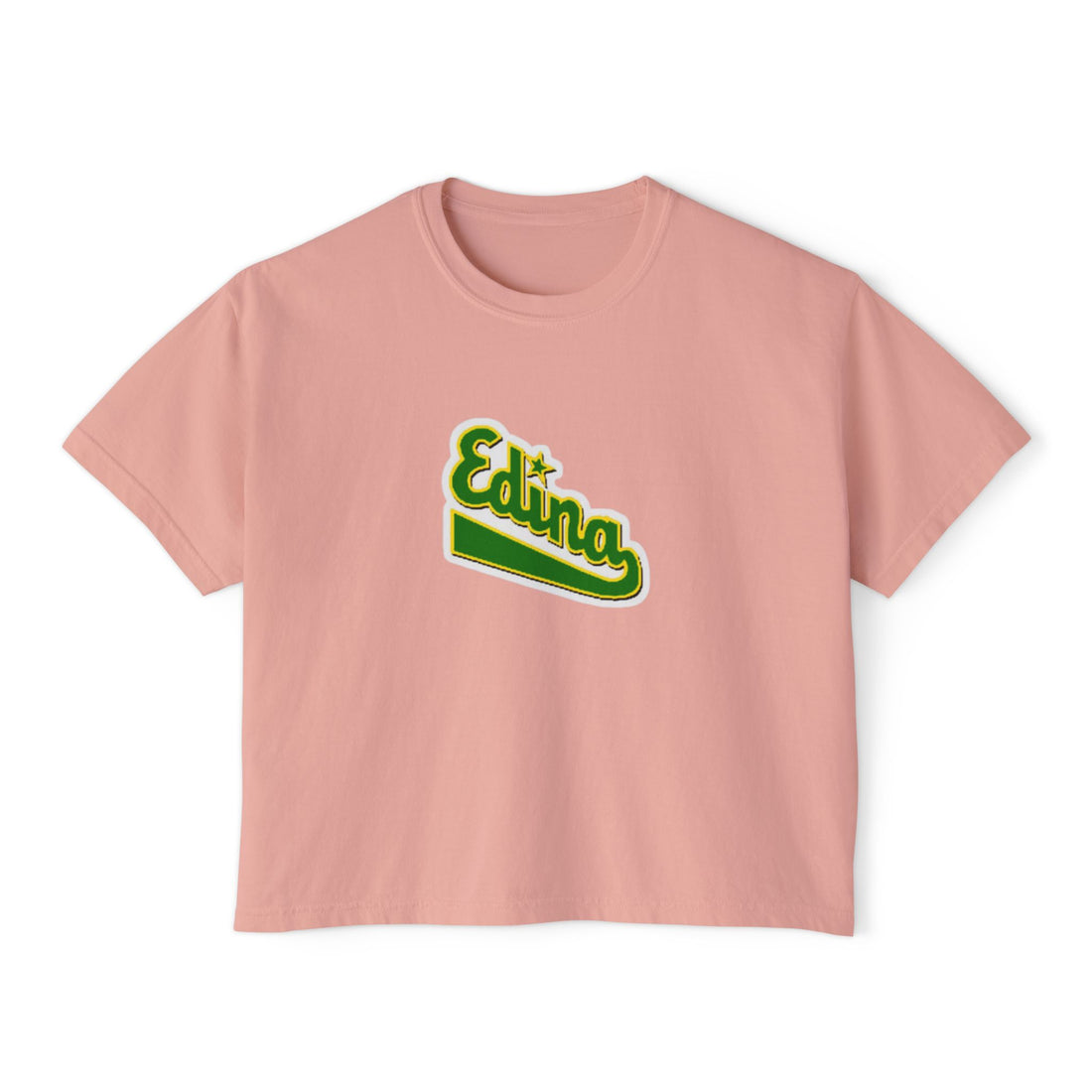 Edina Women's Boxy Tee - Casual Chic Vintage Style Top