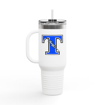 Tartan Titans Insulated Travel Mug - 40oz with Bold Lettering Perfect for Road Trips and Busy Days
