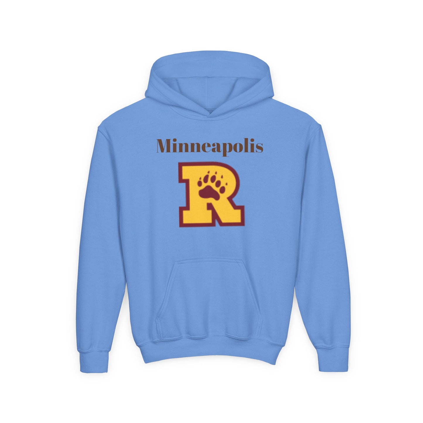 Minneapolis Roosevelt Teddies Youth Hooded Sweatshirt - School Spirit Wear with Bear Paw Print