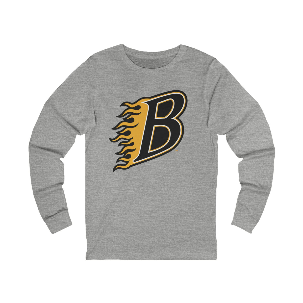 Burnsville Blaze Flaming Letter B Long Sleeve Tee