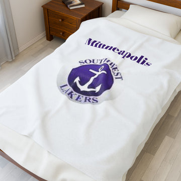 Minneapolis Southwest Lakers Velveteen Plush Blanket - Cozy Team Spirit Throw