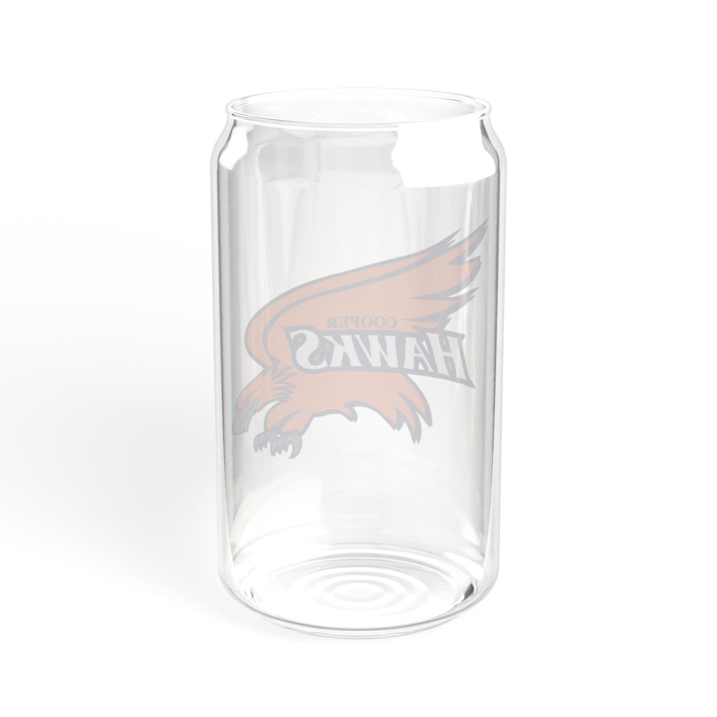 Robbinsdale Cooper Hawks 16oz Sipper Glass with Bamboo Lid - Eco-Friendly Drinkware for Fans