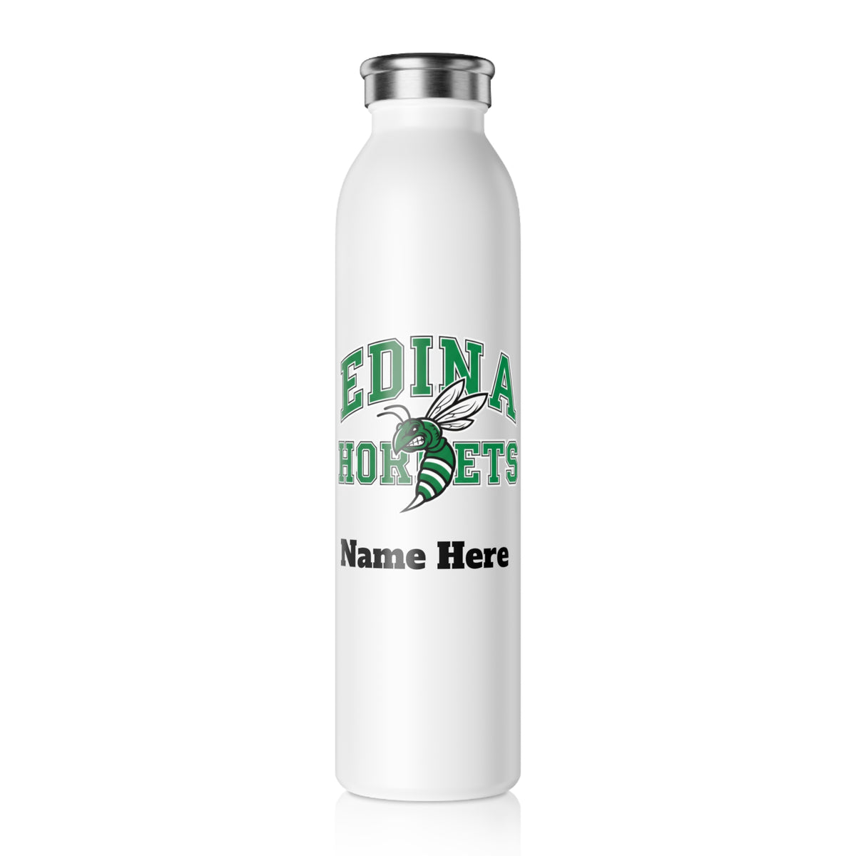 Edina Hornets Slim Water Bottle — Stainless Insulated Bottle