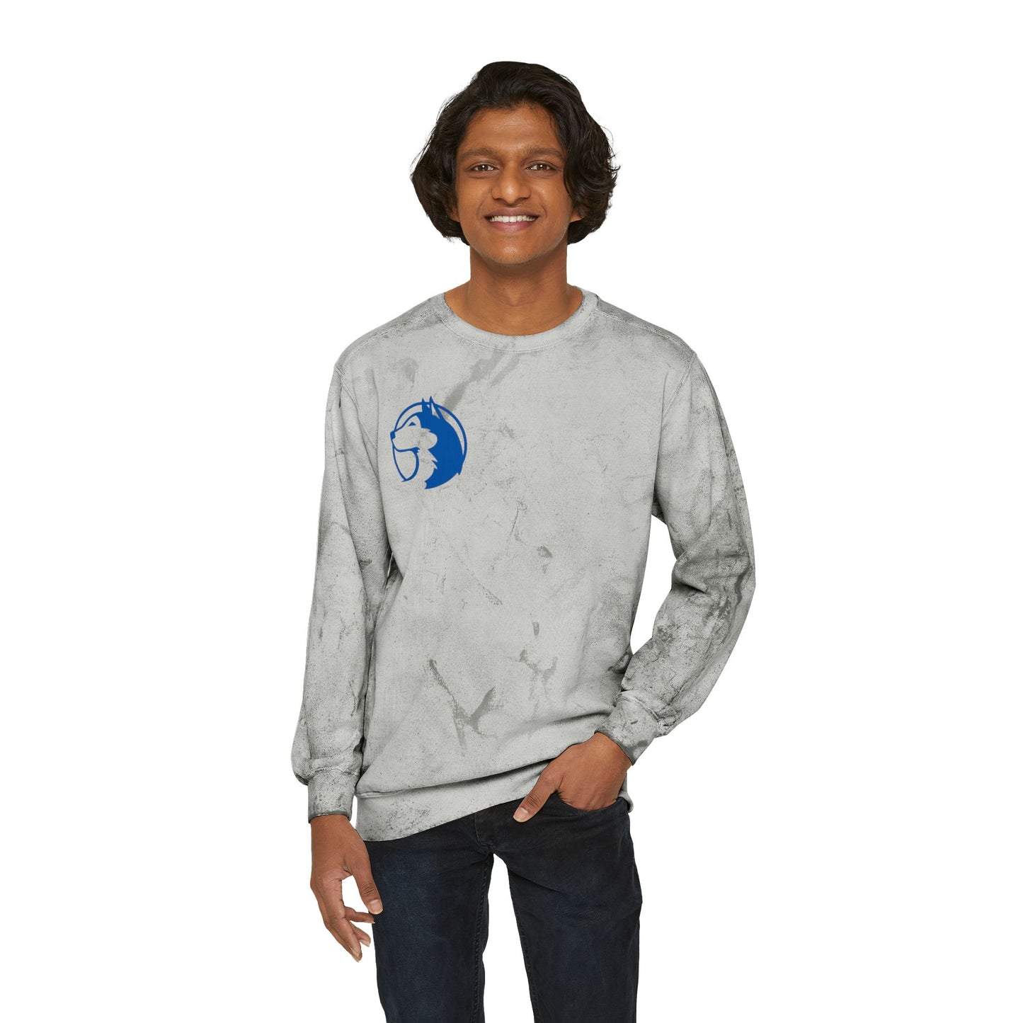 Saint Anthony Huskies Unisex Color Blast Sweatshirt - Vibrant Yellow Crewneck for Cozy Style