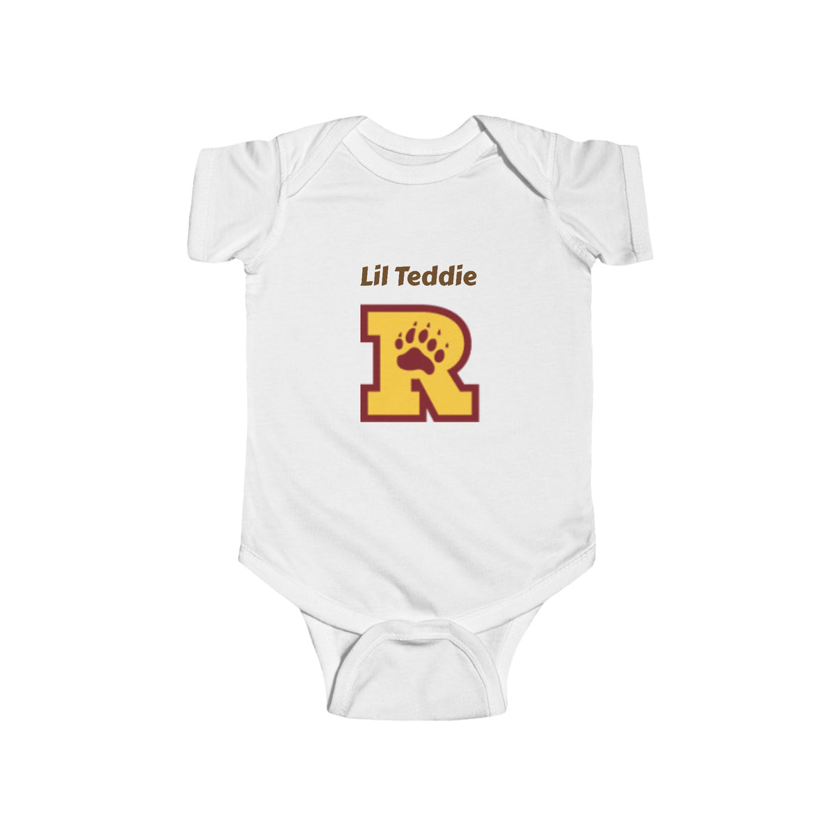 Minneapolis Roosevelt Cute Infant Bodysuit - 'Lil Teddie' Personalized Baby Outfit