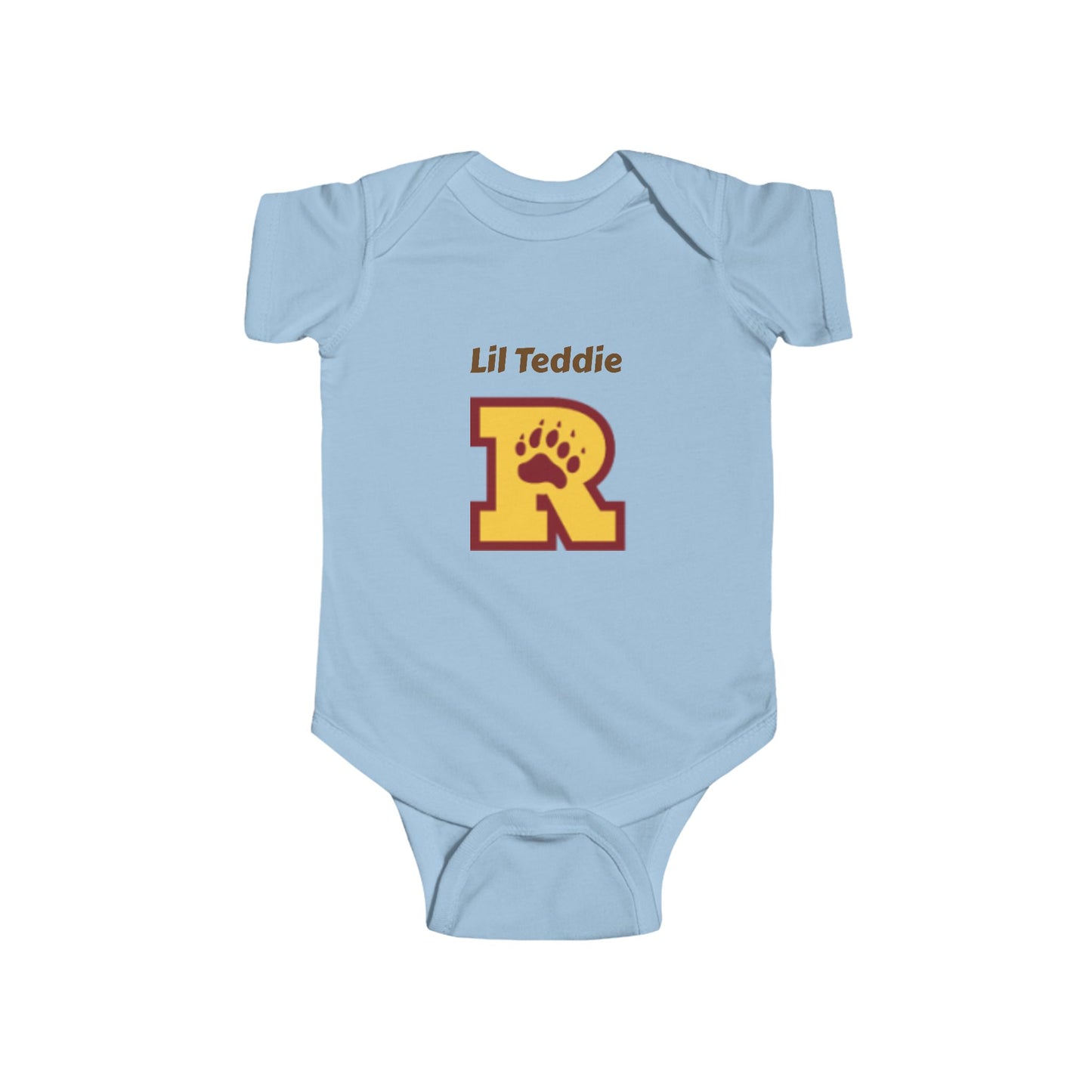 Minneapolis Roosevelt Cute Infant Bodysuit - 'Lil Teddie' Personalized Baby Outfit