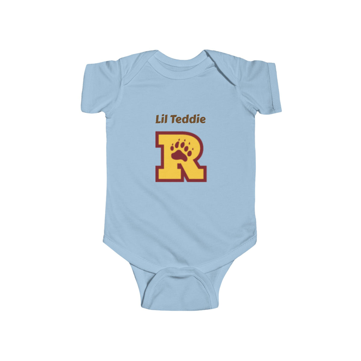 Minneapolis Roosevelt Cute Infant Bodysuit - 'Lil Teddie' Personalized Baby Outfit