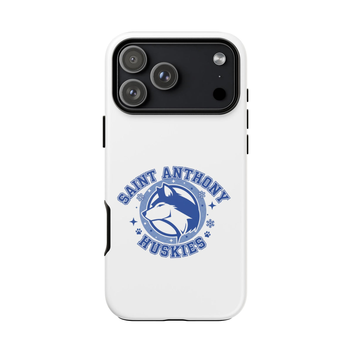 Saint Anthony Huskies Tough Phone Case — Protective White Phone Cover with Husky Logo
