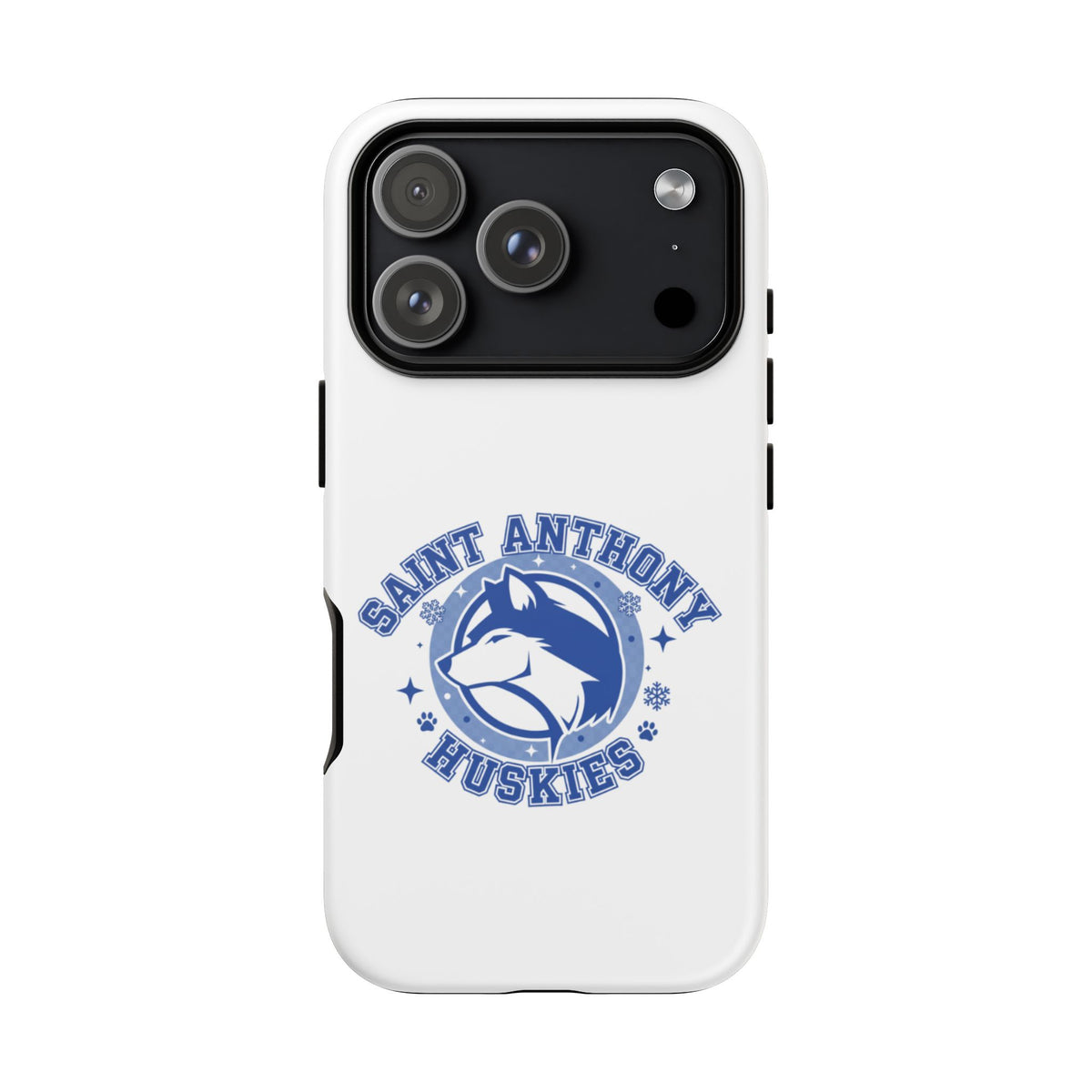 Saint Anthony Huskies Tough Phone Case — Protective White Phone Cover with Husky Logo