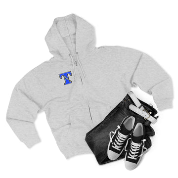 Tartan Titans Eco-Friendly Unisex Zip Hoodie with Custom Letter Design