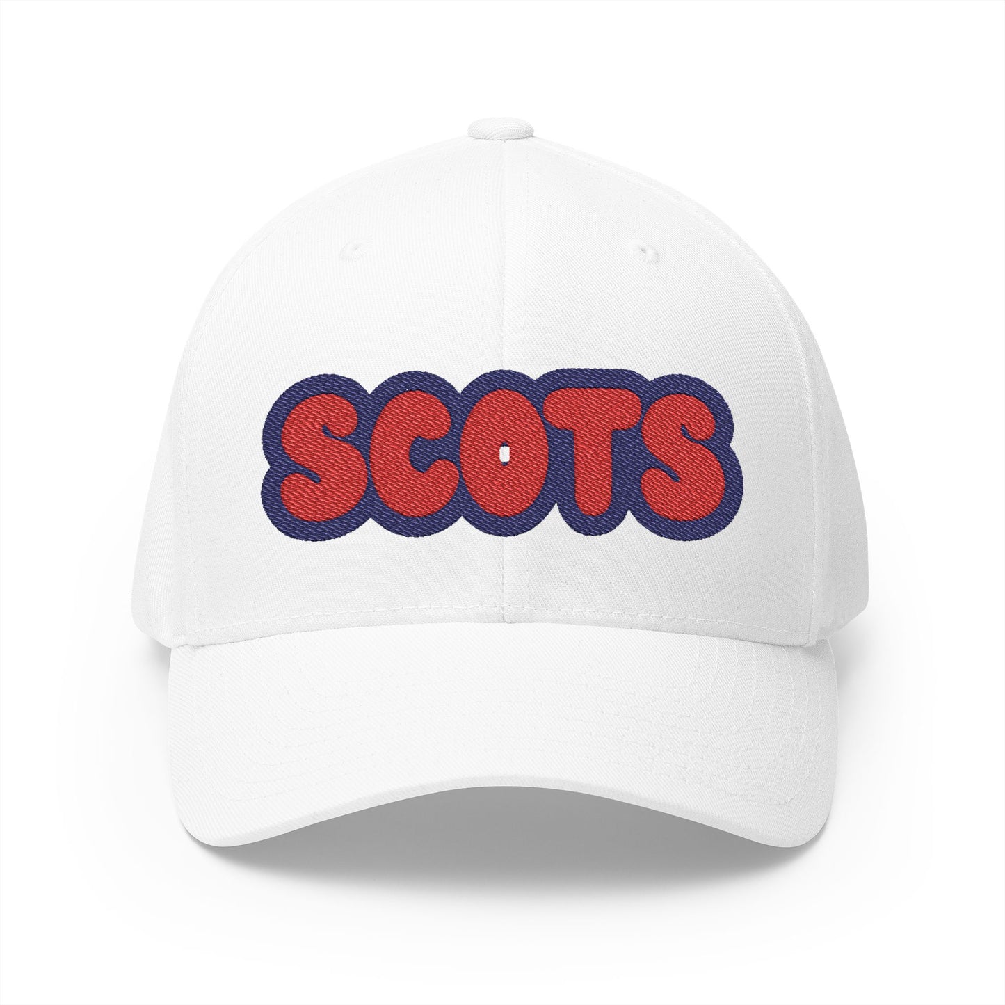 Saint Paul Highland Park Scots White Embroidered Cap - Structured Baseball Hat