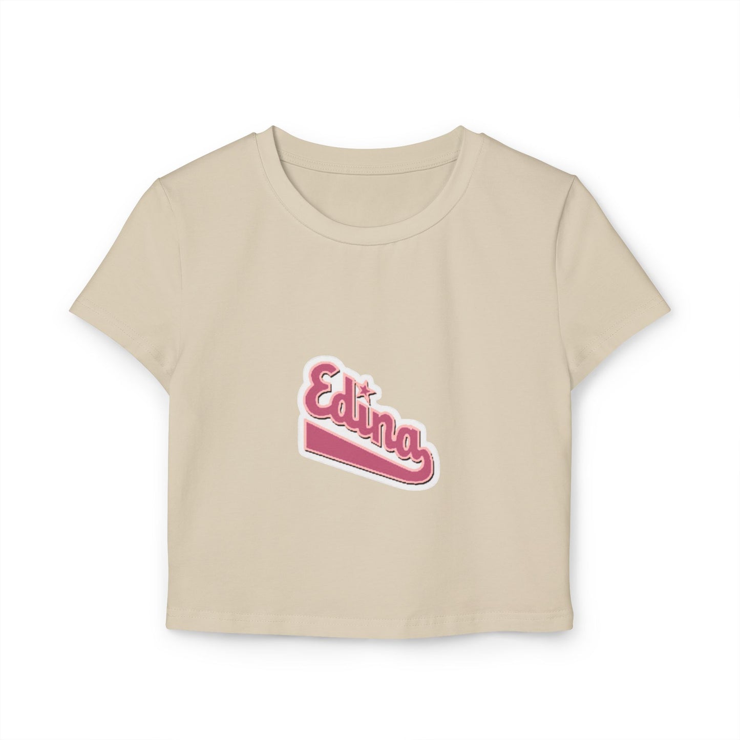 Edina Retro Women's Baby Tee - Trendy Cropped Tee for Casual Outfits