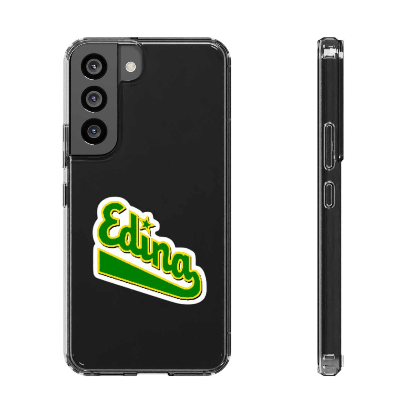 Custom Clear Phone Case with Edina Design - Stylish Protection for Your Smartphone