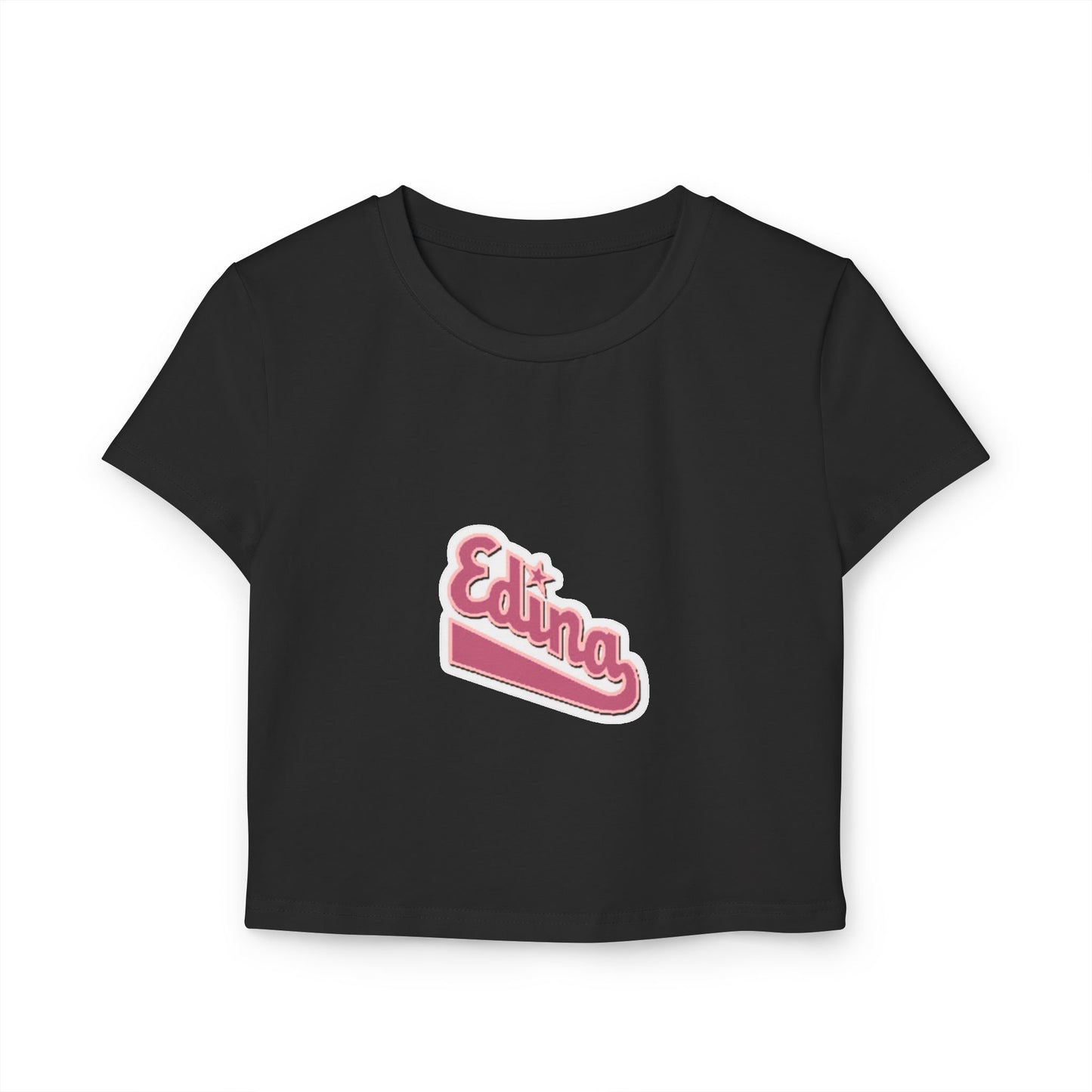 Edina Retro Women's Baby Tee - Trendy Cropped Tee for Casual Outfits
