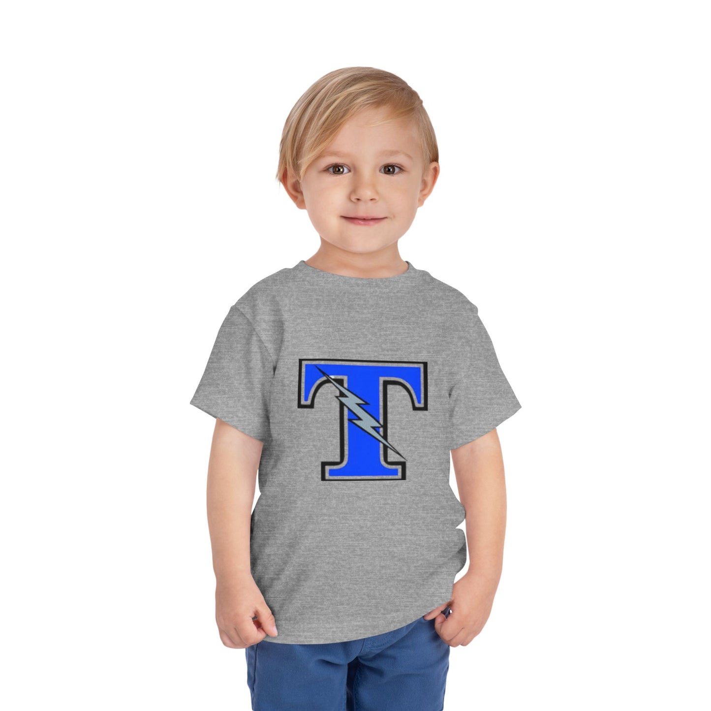 Tartan Titans Toddler Short Sleeve Tee - Fun Lightning Bolt Design
