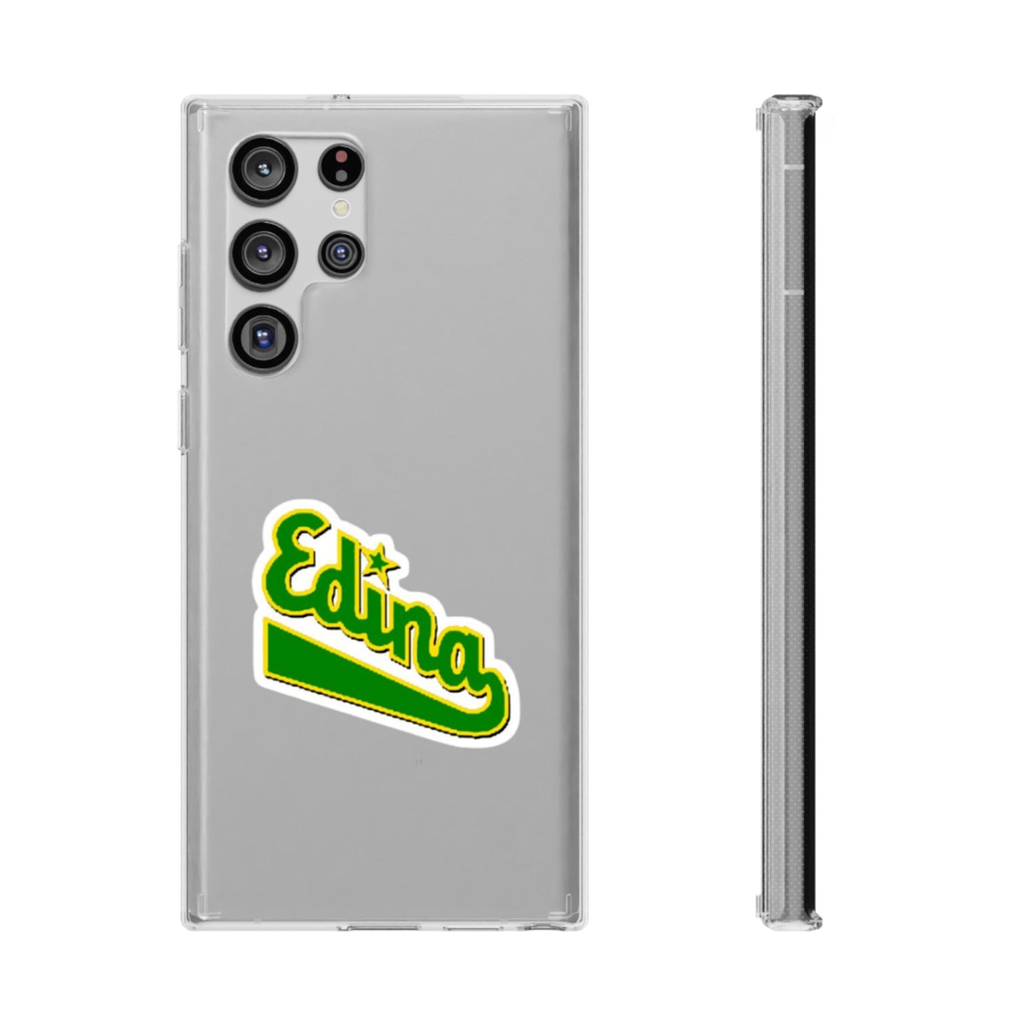 Custom Clear Phone Case with Edina Design - Stylish Protection for Your Smartphone