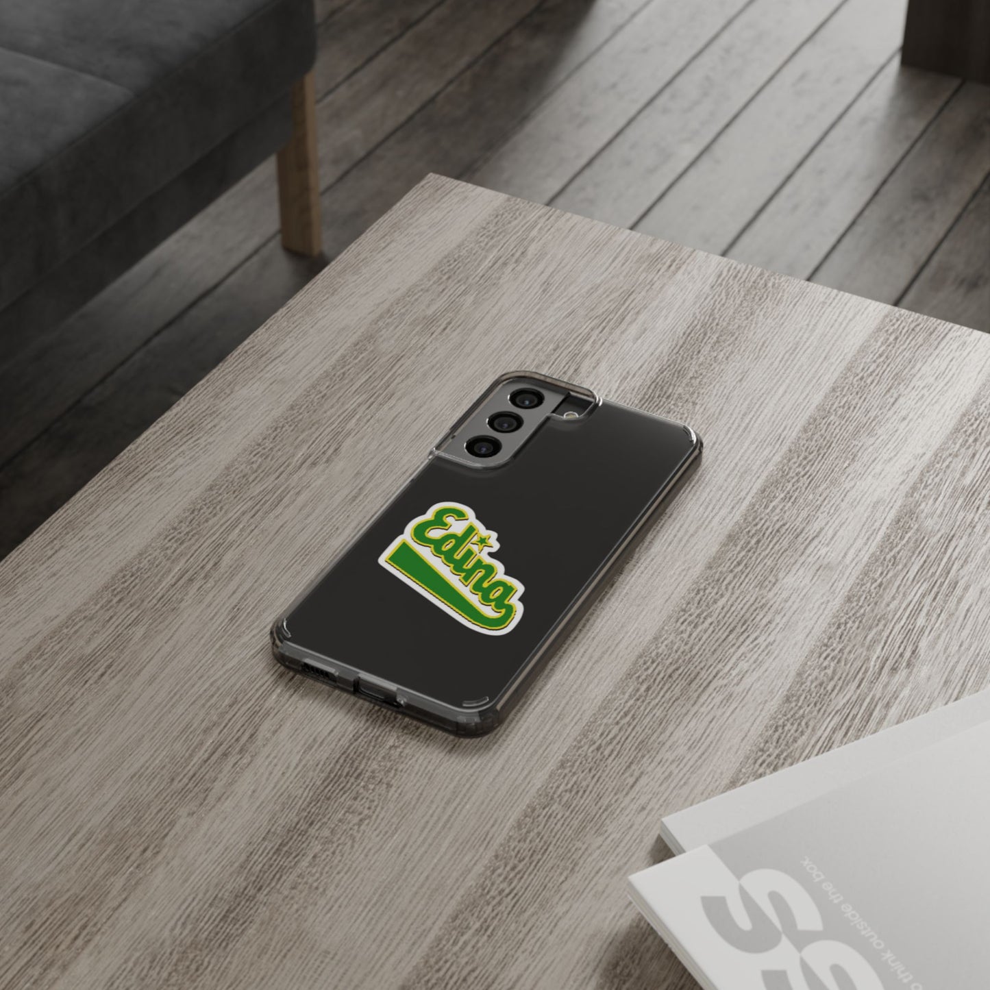 Custom Clear Phone Case with Edina Design - Stylish Protection for Your Smartphone