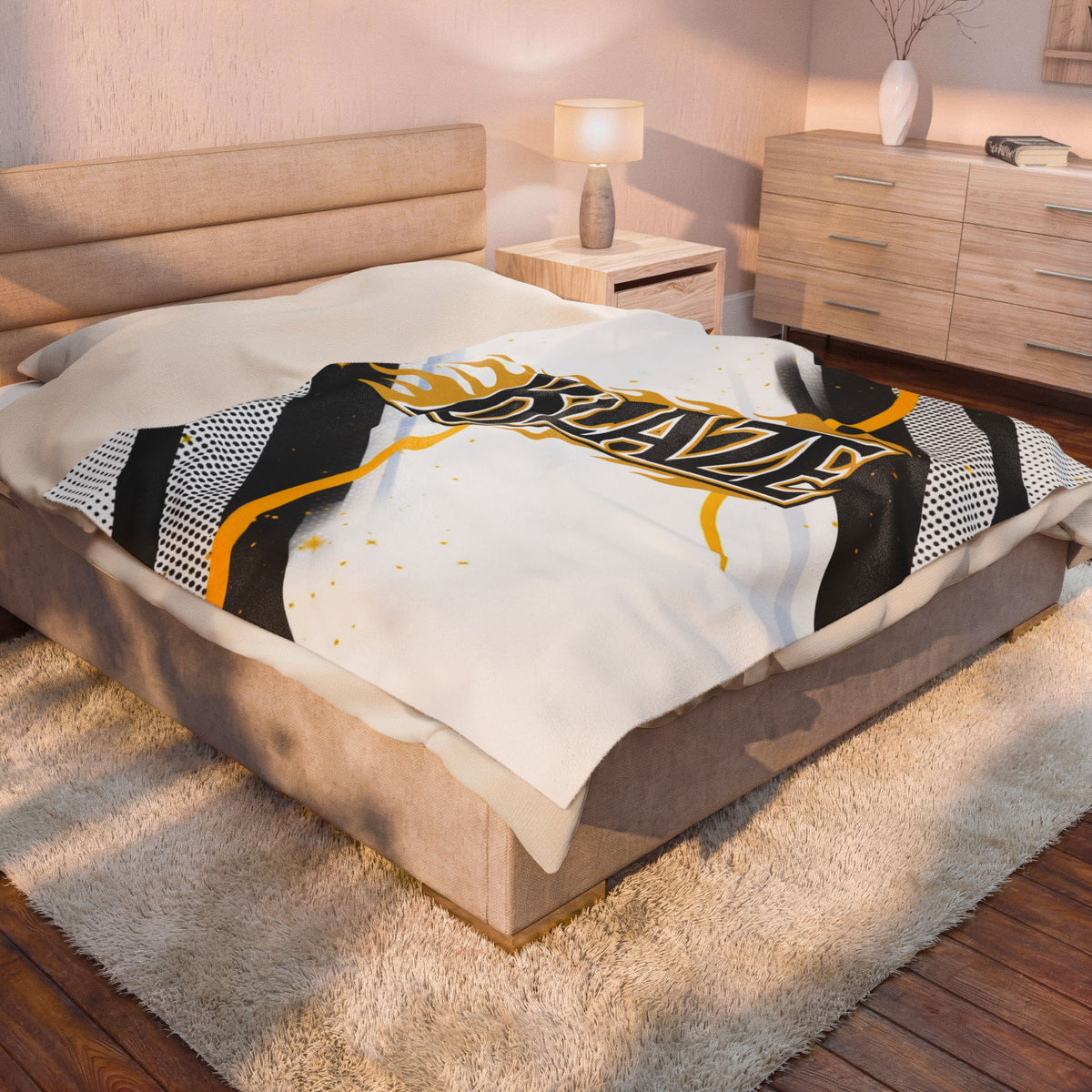 Burnsville Blaze Cozy Velveteen Plush Blanket