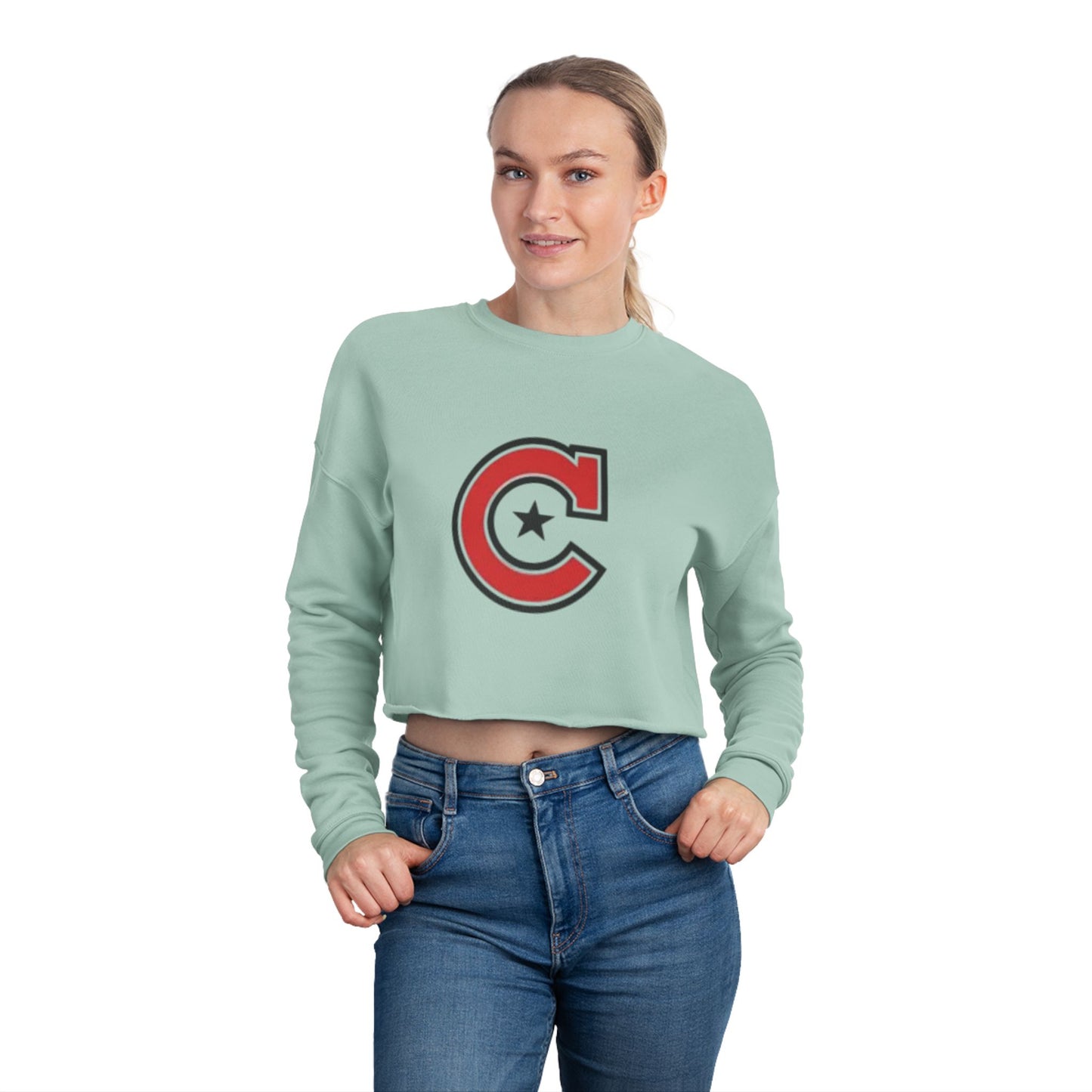 Minneapolis Camden Trendy Women's Cropped Sweatshirt with Unique Graphic Design