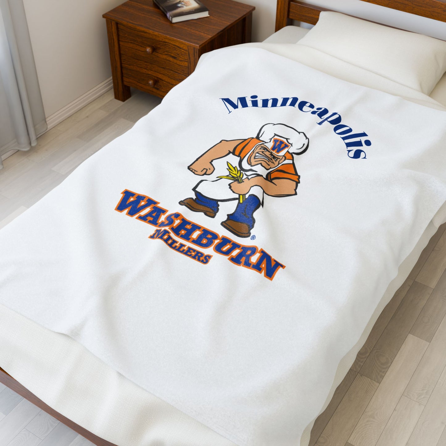 Minneapolis Washburn Millers Velveteen Plush Blanket