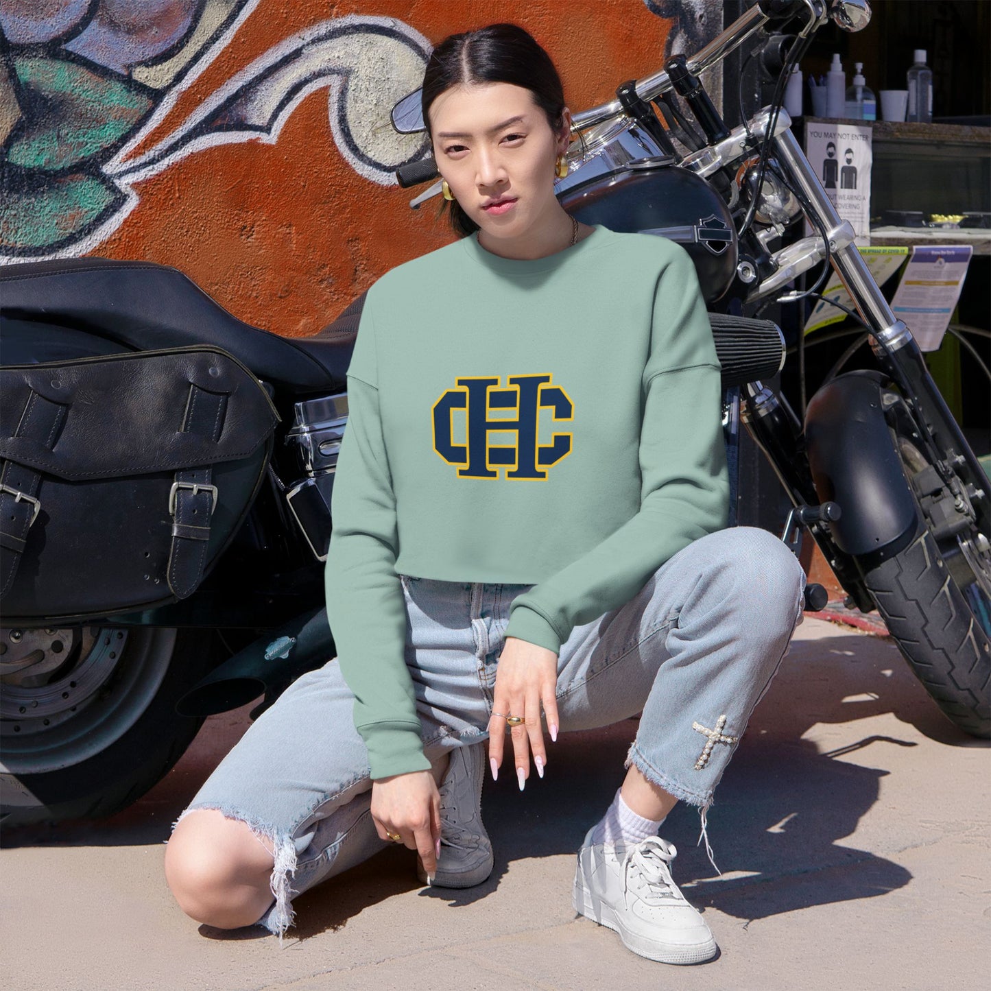 Columbia Heights Hylanders Chic Women's Cropped Sweatshirt