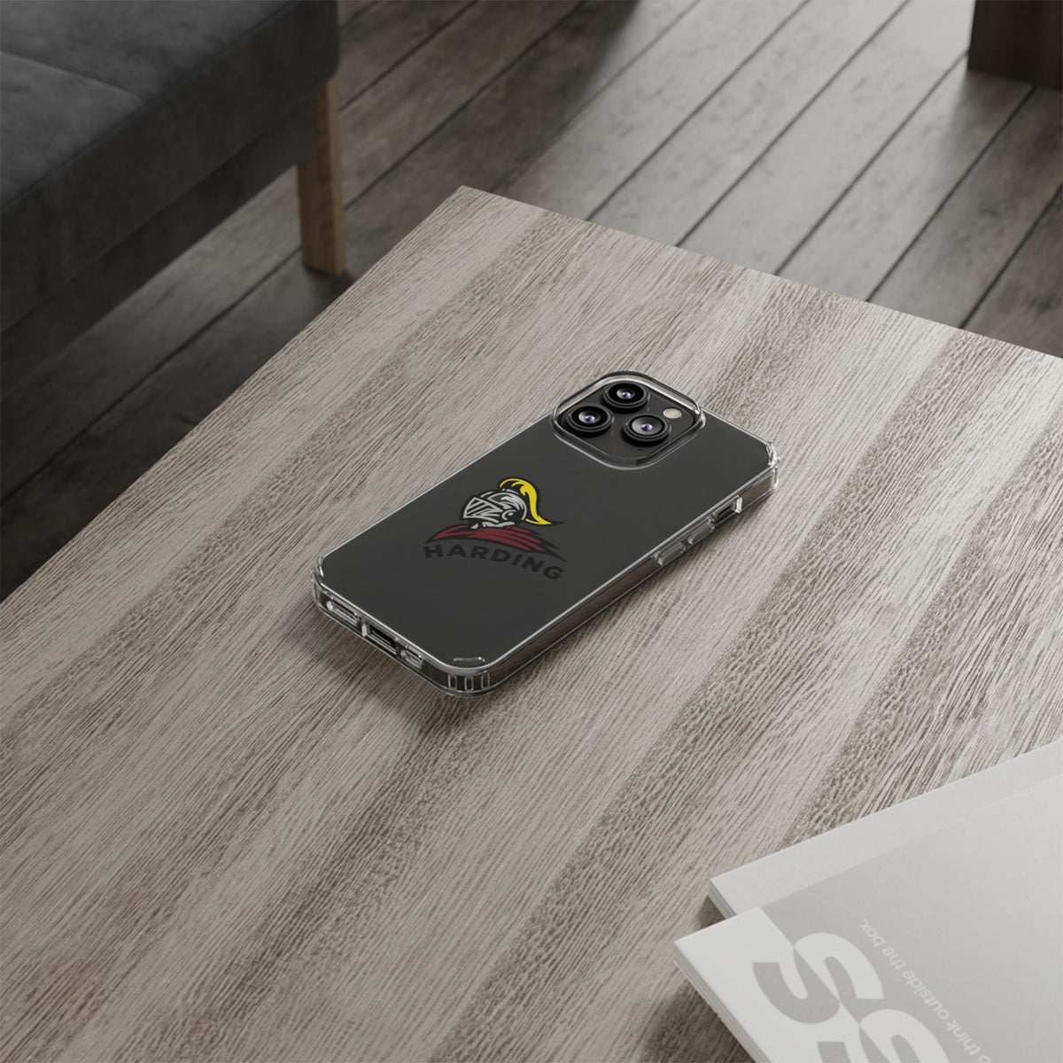 Clear Phone Case with Harding Logo
