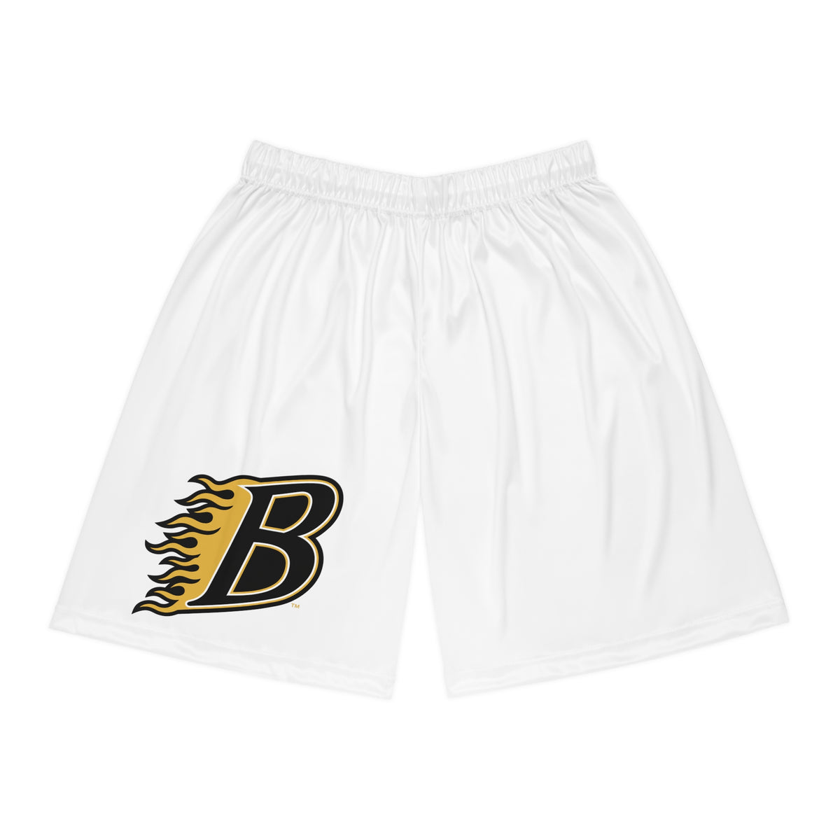 Burnsville Blaze Men's White Basketball Shorts - Comfortable Athletic Wear