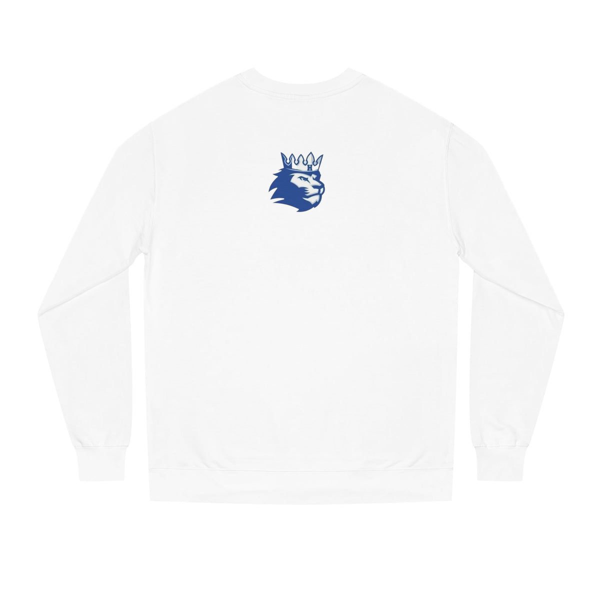 Hopkins Royals Crewneck Sweatshirt — Blue Bubble Letter School Spirit